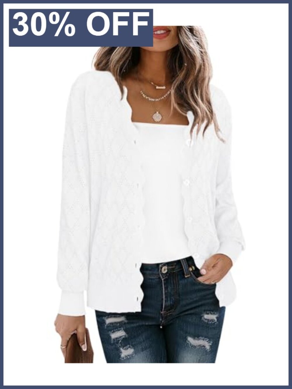 Women's Button Down Cardigan Lightweight Knit Sweater